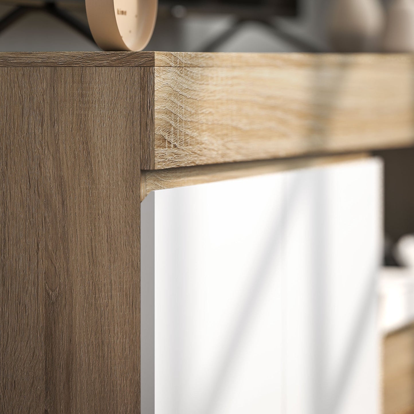 Modern 60" Max TV Stand with 2-Door Cabinet and Open Shelf, 140x40x48 cm, White and Wood Color