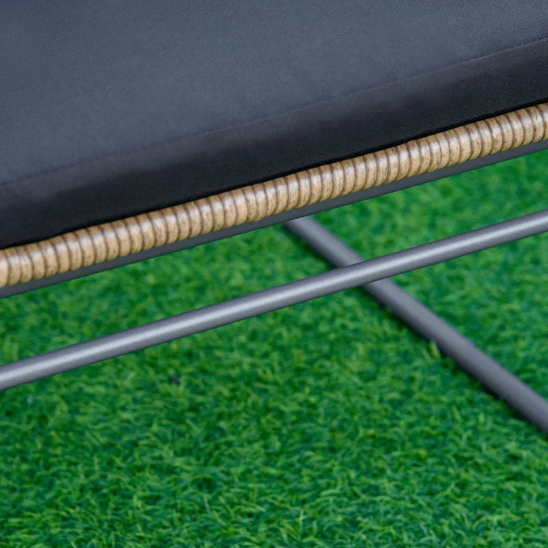 Boho Style PE Rattan Garden Furniture Set with 2 Armchairs, Sofa and Coffee Table