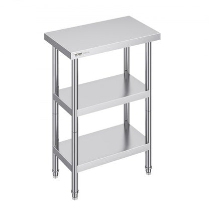 Stainless Steel Food Prep Table Commercial Kitchen Work Table 35.6x61 cm