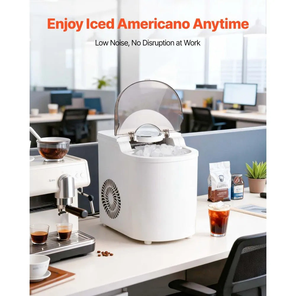Vevor Countertop Ice Maker 11.8kg/24h – Self-Cleaning, 2 Ice Sizes