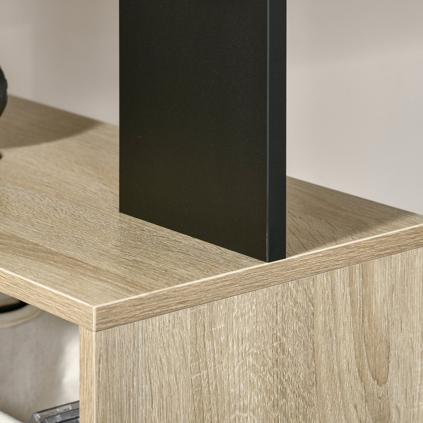 Desk with Bookcase for Bedroom, Office Desk, Multi-Colour Wooden PC Desk, 120x60x148cm