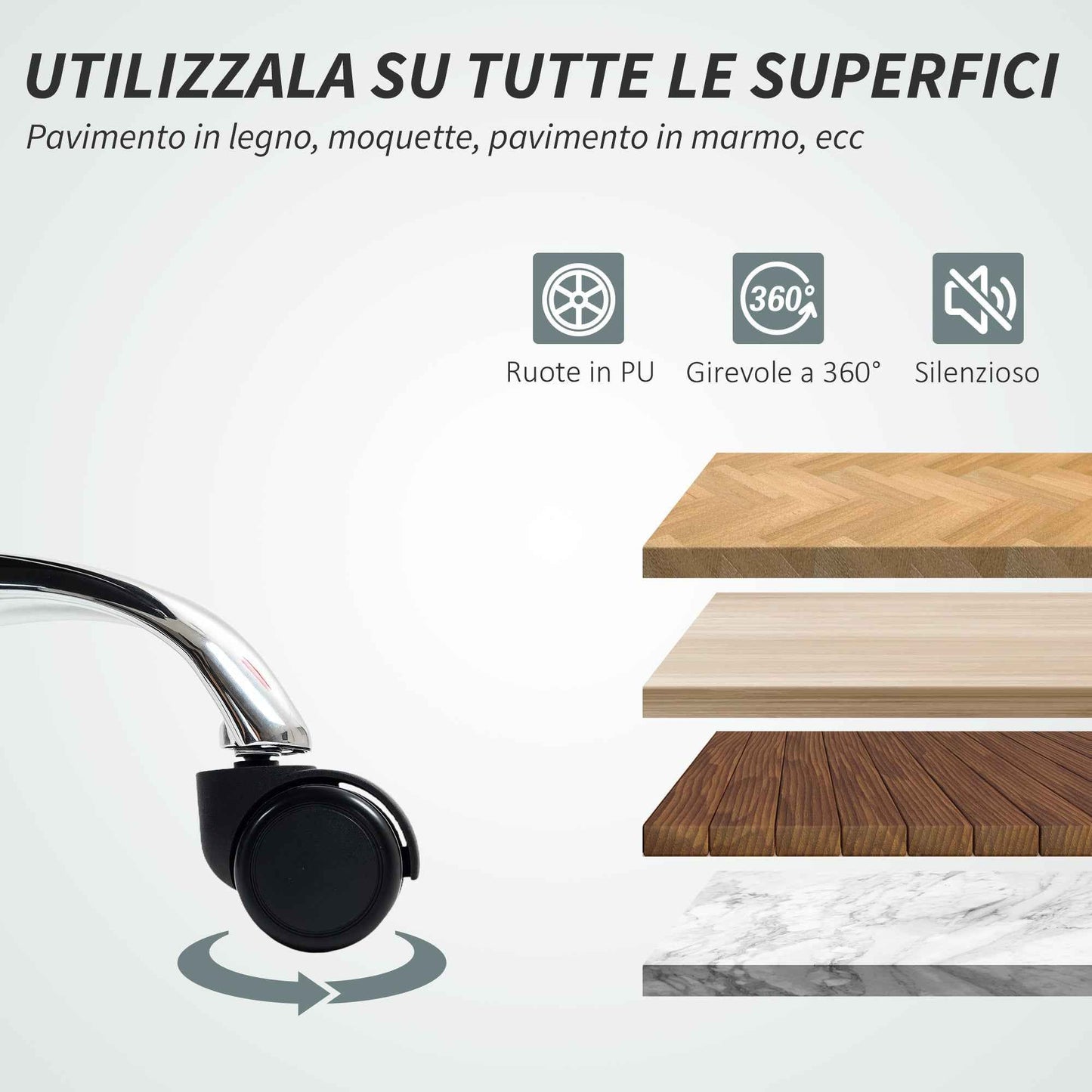 155° Reclining Office Chair with Footrest, Double Padding and Faux Leather Upholstery, Black