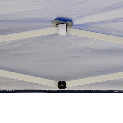 Gazebo Steel Frame Folding Oxford Fabric Covering Blue 3x3m