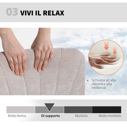 Adjustable Office Chair, Tilting and Swivel, Chenille Fabric and Steel, 62x67x83-93 cm, Beige