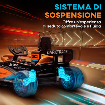 Mclaren Electric Ride-On Toy Car for Children 3-5 Years with McLaren License, Remote Control and Horn, 115x67x50 cm, Orange