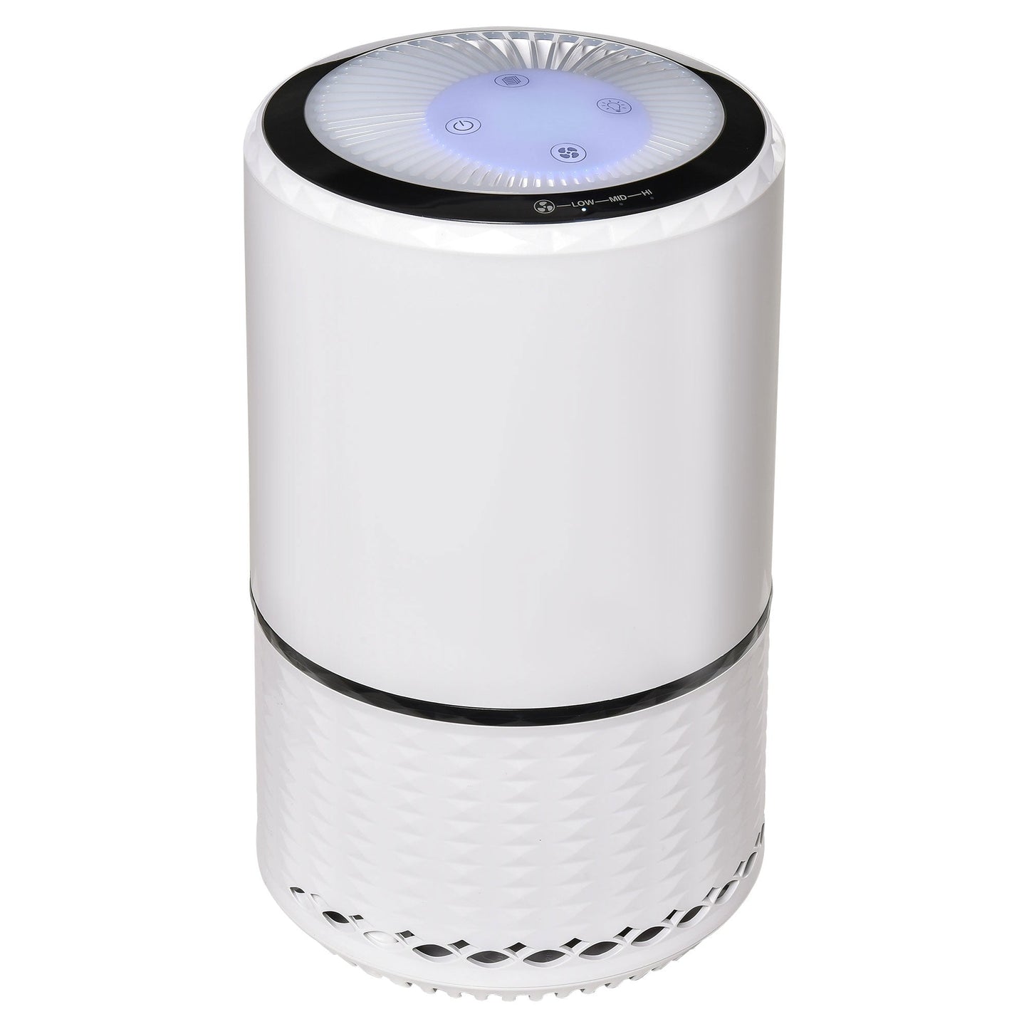 Air Purifier with HEPA Filter and Activated Carbon, 3 Adjustable Speeds, Covered Area 18㎡, for Dust, Smoke, Odors, Pollen