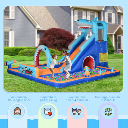 Exciting Bouncy Castle with Inflator, Slide, Pool, and Climbing Wall - Perfect for Children 3-8 Years