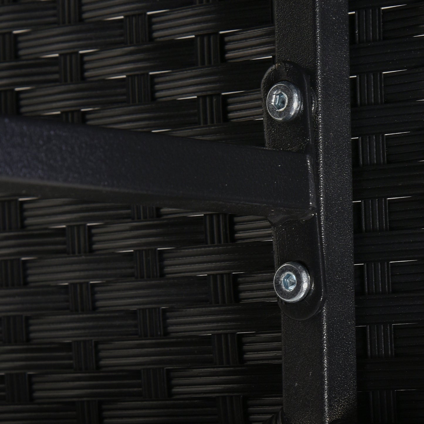 LUMIJA | 11 Piece Outdoor Rattan Garden Furniture Set with Tempered Glass Table and Cushions, Dining Set, Black