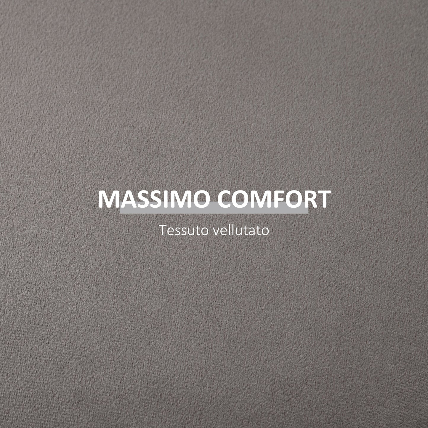 2 in 1 Velvet Storage Ottoman Convertible to Coffee Table, Ø44x47.5cm, Grey