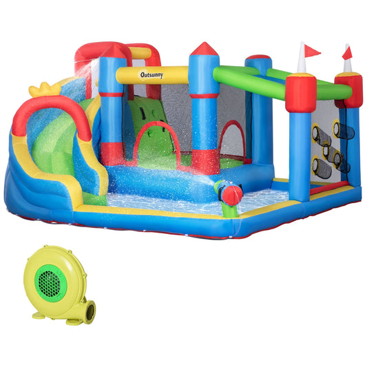 Inflatable Castle for Children with Slide, Trampoline and Pool, 390x300x197cm