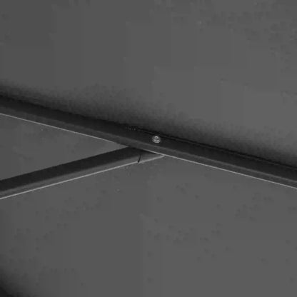 Garden Umbrella 3x2.5 m Arm and Tiltable with Crank, in Steel and Polyester Grey