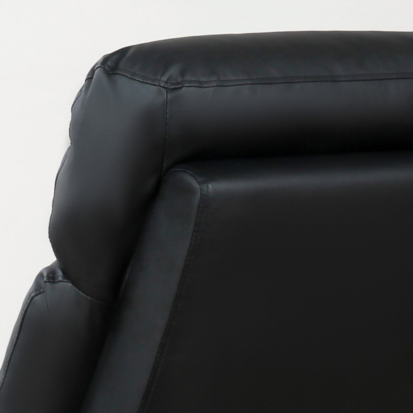 Reclining Relax Chair, Adjustable and Ergonomic, PU Leather with Padding, for Home and Office, 65x92x100 cm, Black