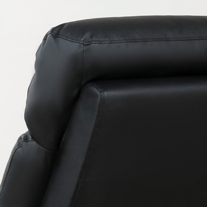 Reclining Relax Chair, Adjustable and Ergonomic, PU Leather with Padding, for Home and Office, 65x92x100 cm, Black