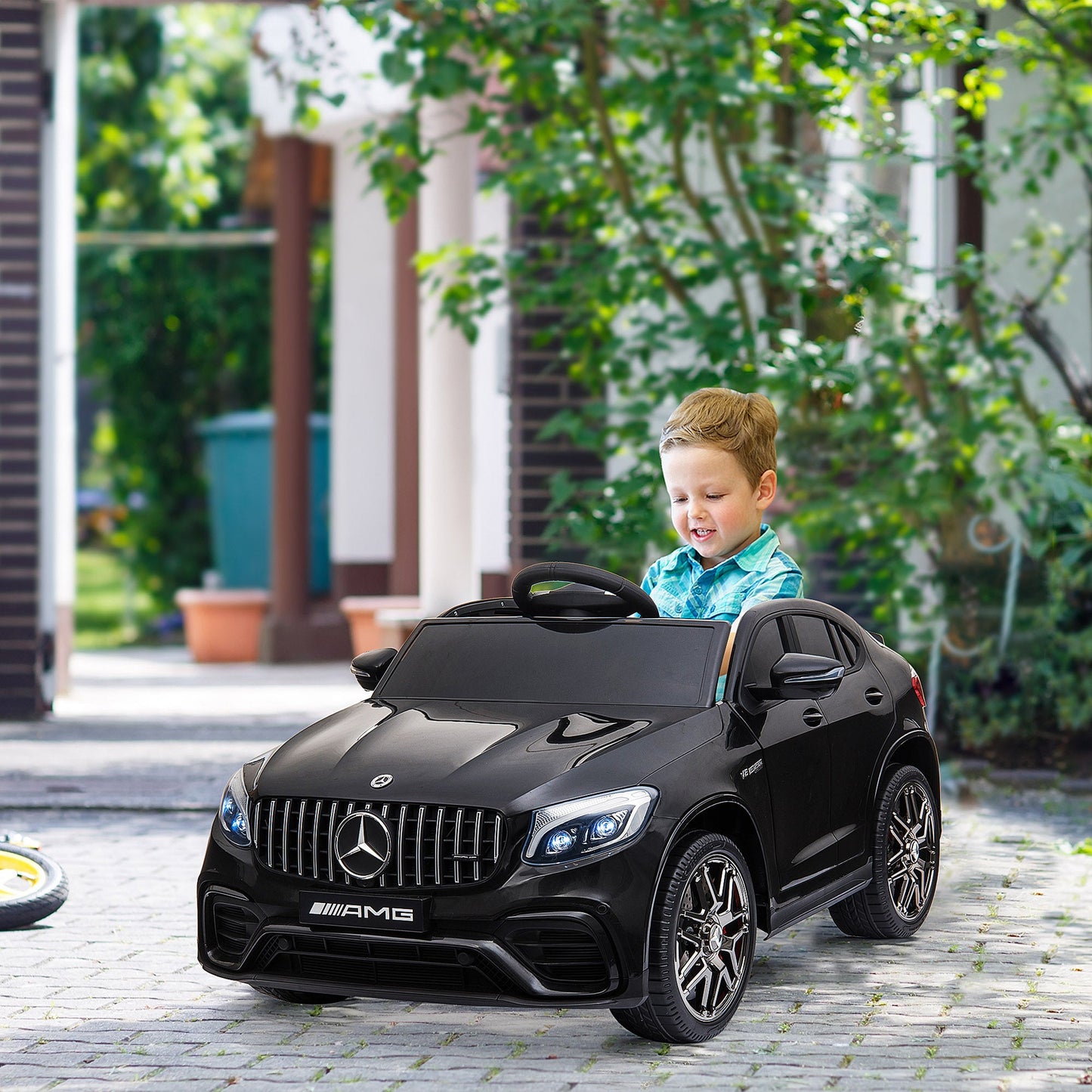Electric Ride-On Car for Kids 3-5 Years Mercedes with Seat Belt and Remote Control, Black
