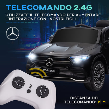 Electric Ride-On Toy Car for Kids Ages 3-8 with Remote Control, Headlights and Horn, Black