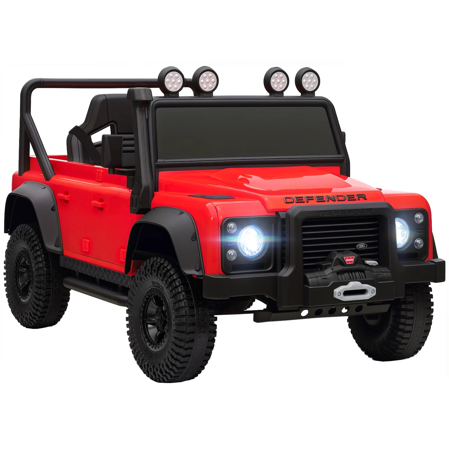 Licensed Land Rover 12V Ride‑On Car with Remote, Red
