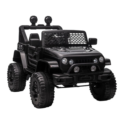 Electric Ride-On Car for Kids 3-6 Years 12V with Remote Control, Headlights and Horn, 100x64. 2x71 cm, Black