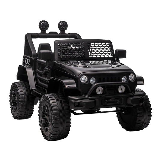 Electric Ride-On Car for Kids 3-6 Years 12V with Remote Control, Headlights and Horn, 100x64. 2x71 cm, Black