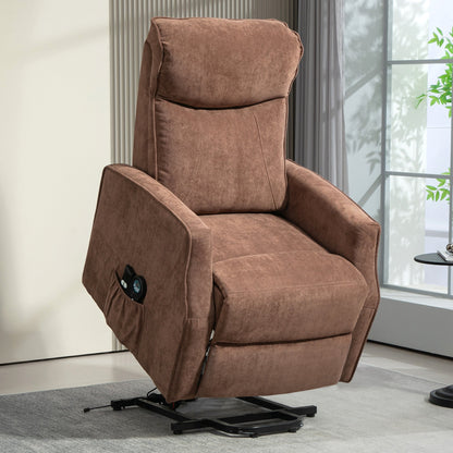 Lift Relax Chair with 8 Massage Points, 135° Reclining and 2 Remote Controls, Brown