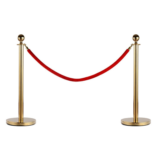 Gold Stainless Steel Retractable Bollard | Queue Barriers Barrier Posts with Ropes Red Stainless Steel Ф32 x 95CM Gold