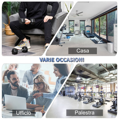 Set of 2 4kg Hex Dumbbells with Non-Slip Grip and Rubber Coating, Black